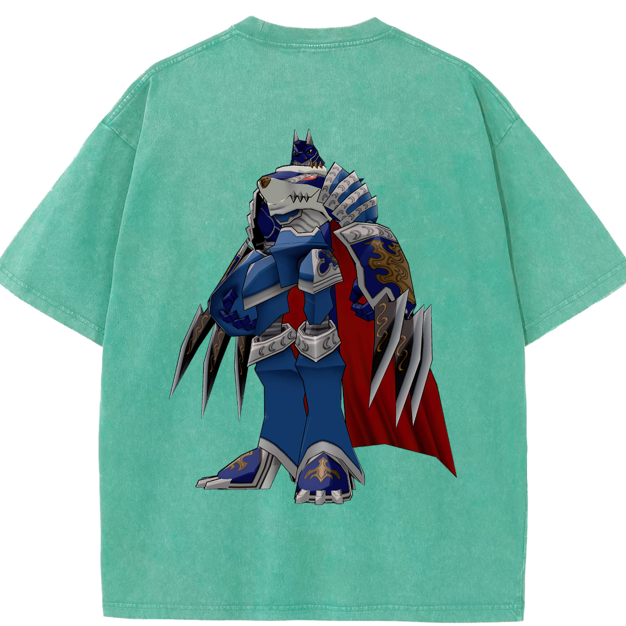 （画像用） Digimon デジタルモンスター/デジモン 綿100% ヴィンテージ風 半袖Tシャツ（背面プリント）